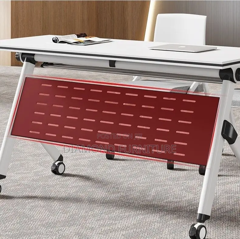 Foldable Compact Modern White Office Training Desk