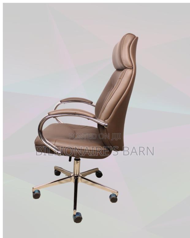Brown Executive Leather Office Chair (Plush) — Fast Seller - thumbnail 2