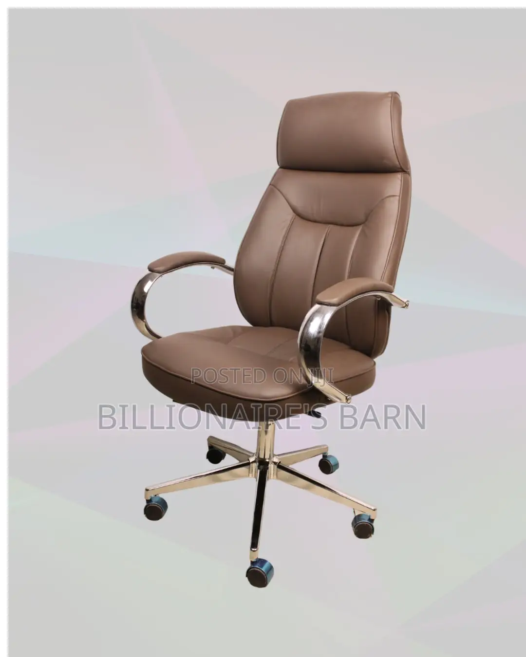 Brown Executive Leather Office Chair (Plush) — Fast Seller