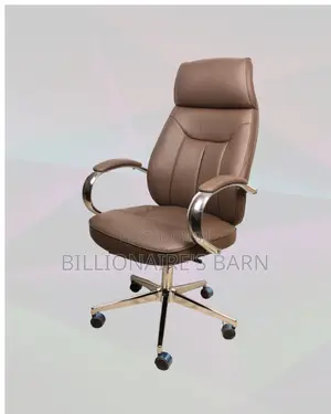 Brown Executive Leather Office Chair (Plush) — Fast Seller
