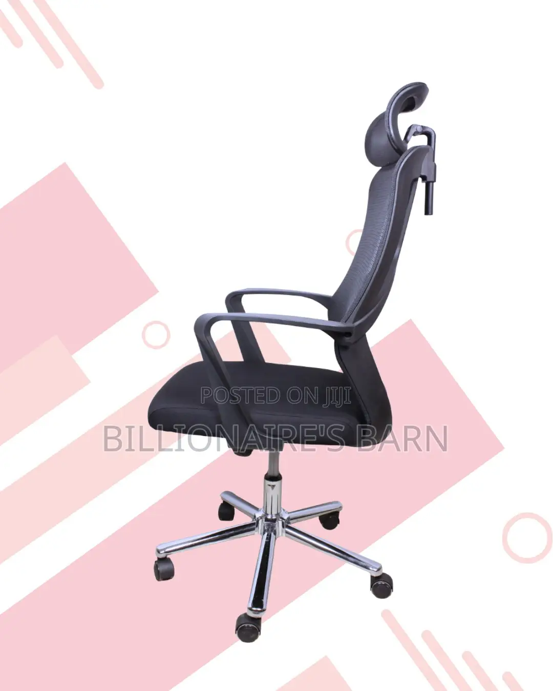 Plush High Back Mesh Office Chair | Padded Armrests