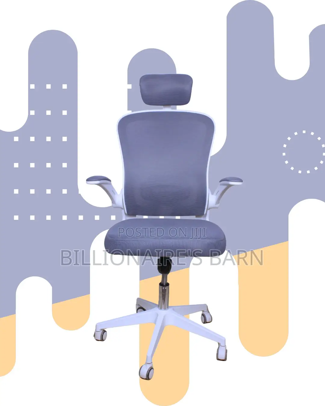 White Ergonomic Office Chair | Imported Nylon Castors