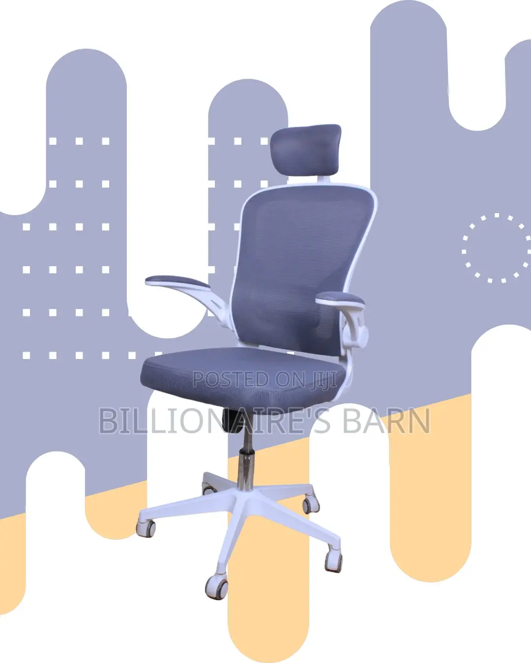 White Ergonomic Office Chair | Imported Nylon Castors