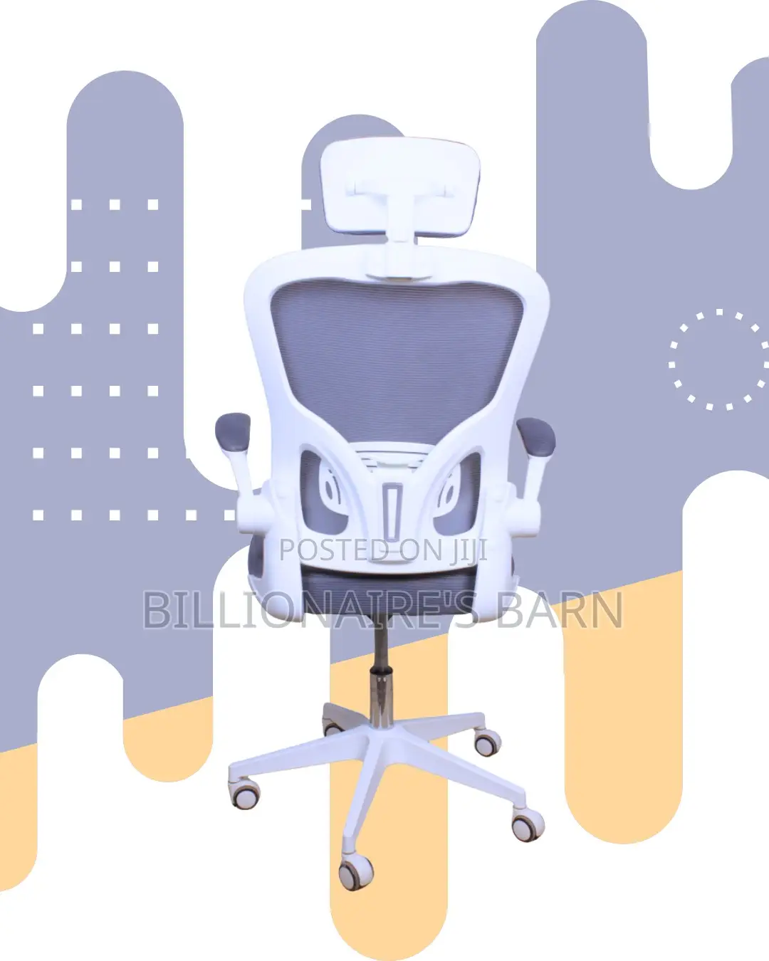 White Ergonomic Office Chair | Imported Nylon Castors