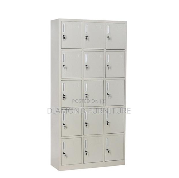 Durable 15-Locker Metallic Office Filing Cabinet Unit - thumbnail 5
