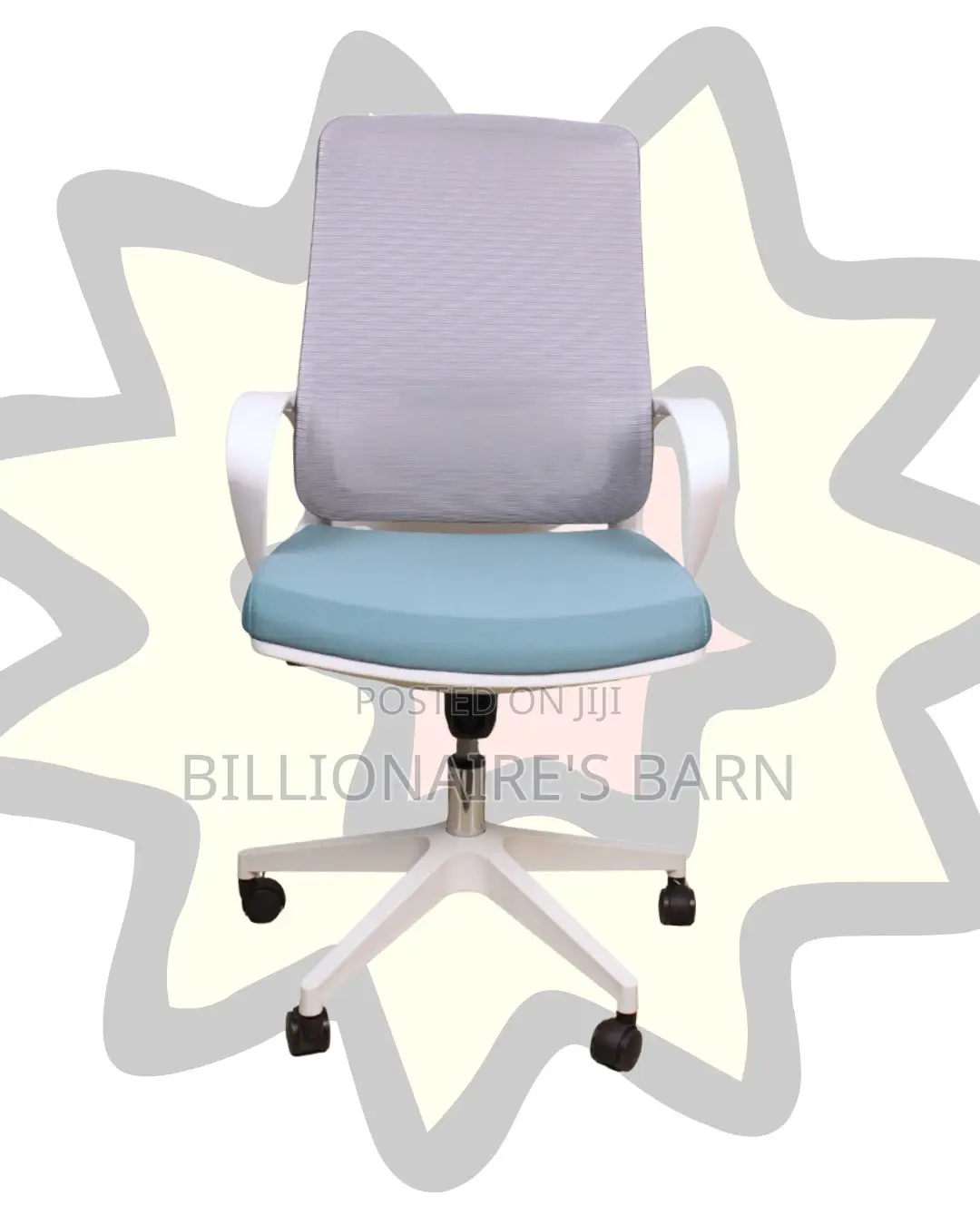 Orthopedic White Ergonomic Mesh Office Chair | Swivel Base