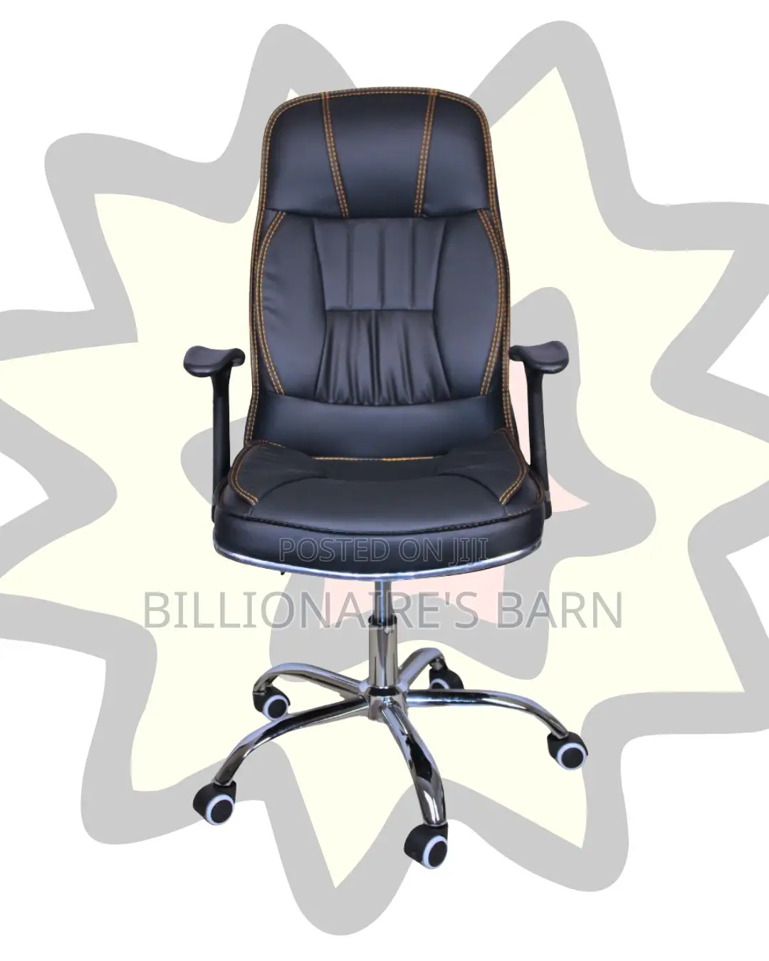 Executive Leather Office Chair | Sleek High-Density Foam Seat
