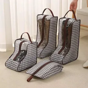 *4pcs Boot / Shoes Storage Bag Set With Handles, Hangable