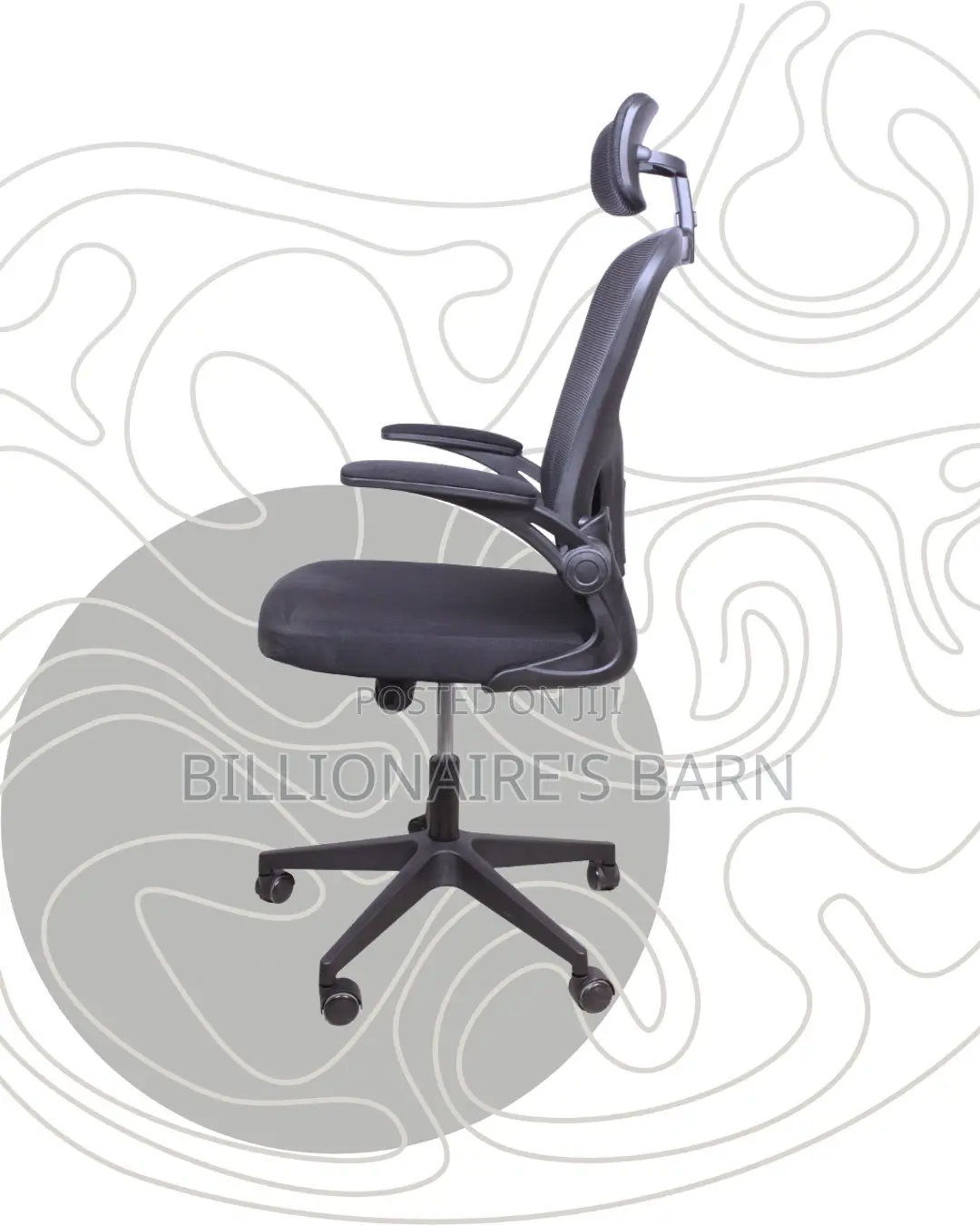 Pro-Grade Grey Ergonomic Office Chair | Padded Armrests