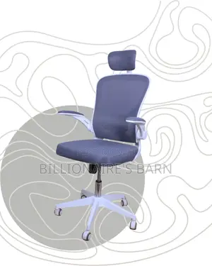 White Ergonomic Office Chair | Stylish Adjustable Height