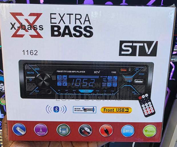 STV 1162 Extra Bass Bluetooth Car Mp3 Player 1din Stereo Dual Usb - main view