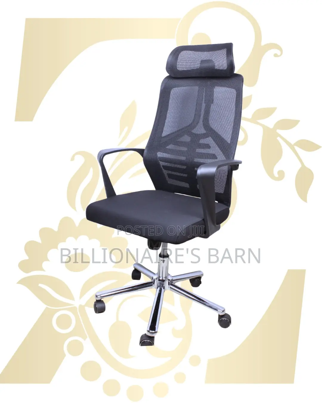 Stylish High Back Mesh Office Chair — Easy to Clean