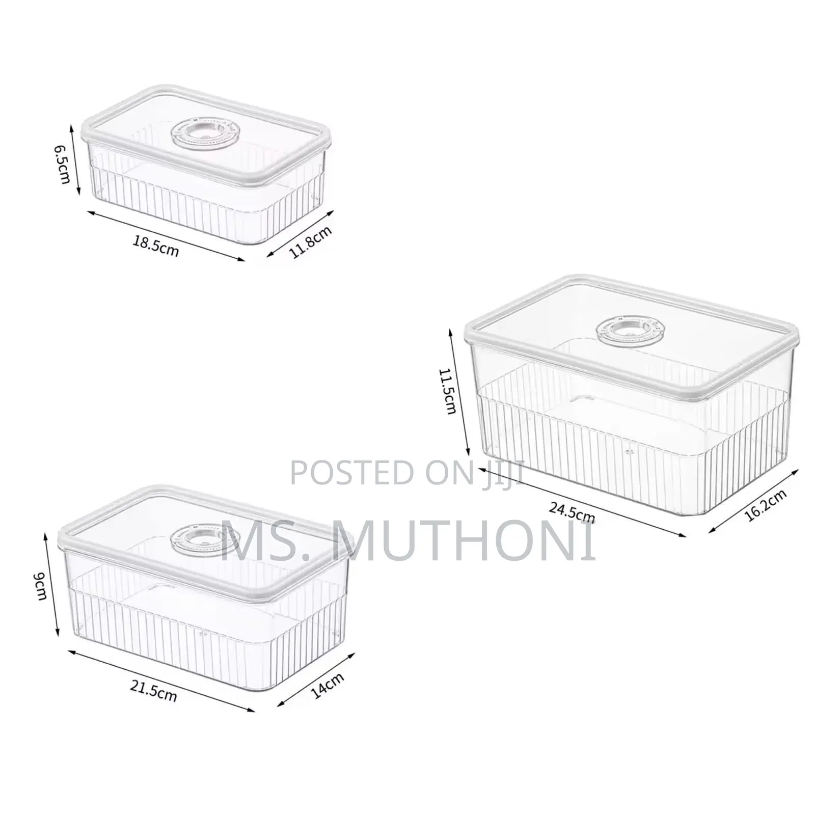 Set of 3 PCS Acrylic Transparent Fridge Organizer*