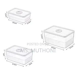Set of 3 PCS Acrylic Transparent Fridge Organizer*