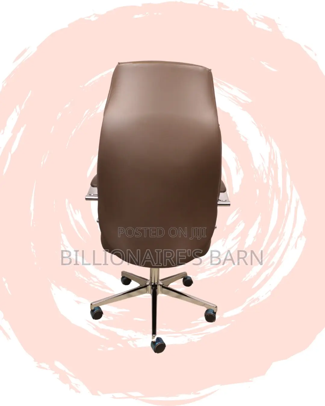 Brown Executive Leather Office Chair | Ergonomic Headrest Support