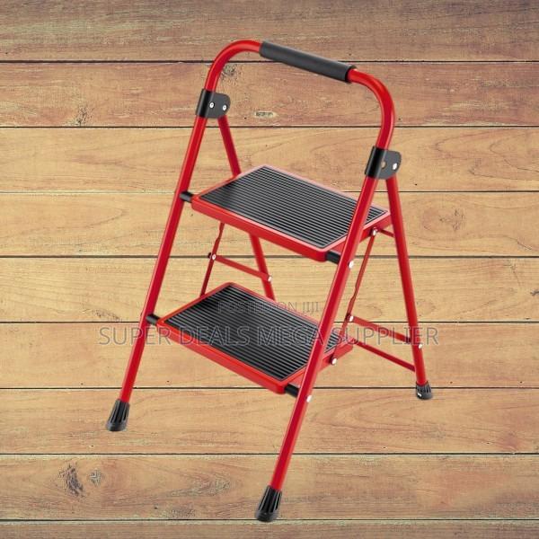 Foldable 2 Step Household Ladder | Wide Pedal, Safe and Lightweight