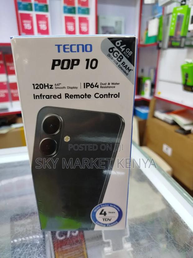 New Tecno Pop 10 64 GB Black