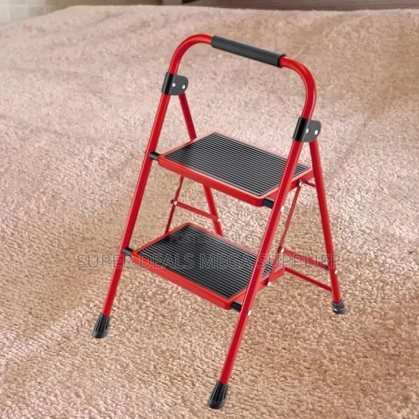 Compact 2 Step Folding Ladder | Kitchen Use, Wide Anti-Slip Pedal