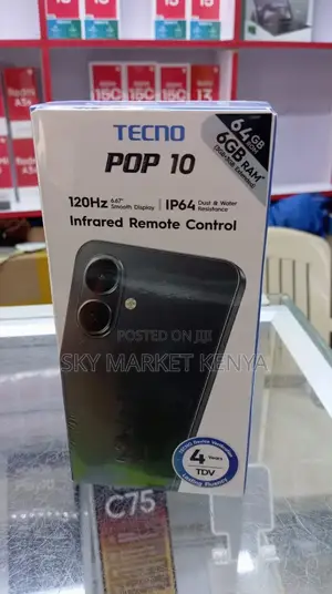 New Tecno Pop 10 64 GB Black