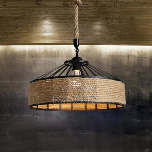 Vintage E27 Base Rope Pendant Lamp Clothing Shop Lighting