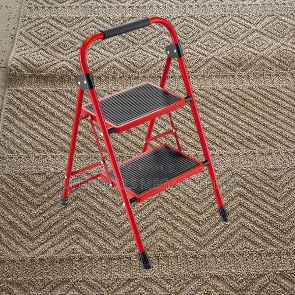 Portable 2 Step Folding Ladder | Anti-Slip Pedal for Home and Kitchen