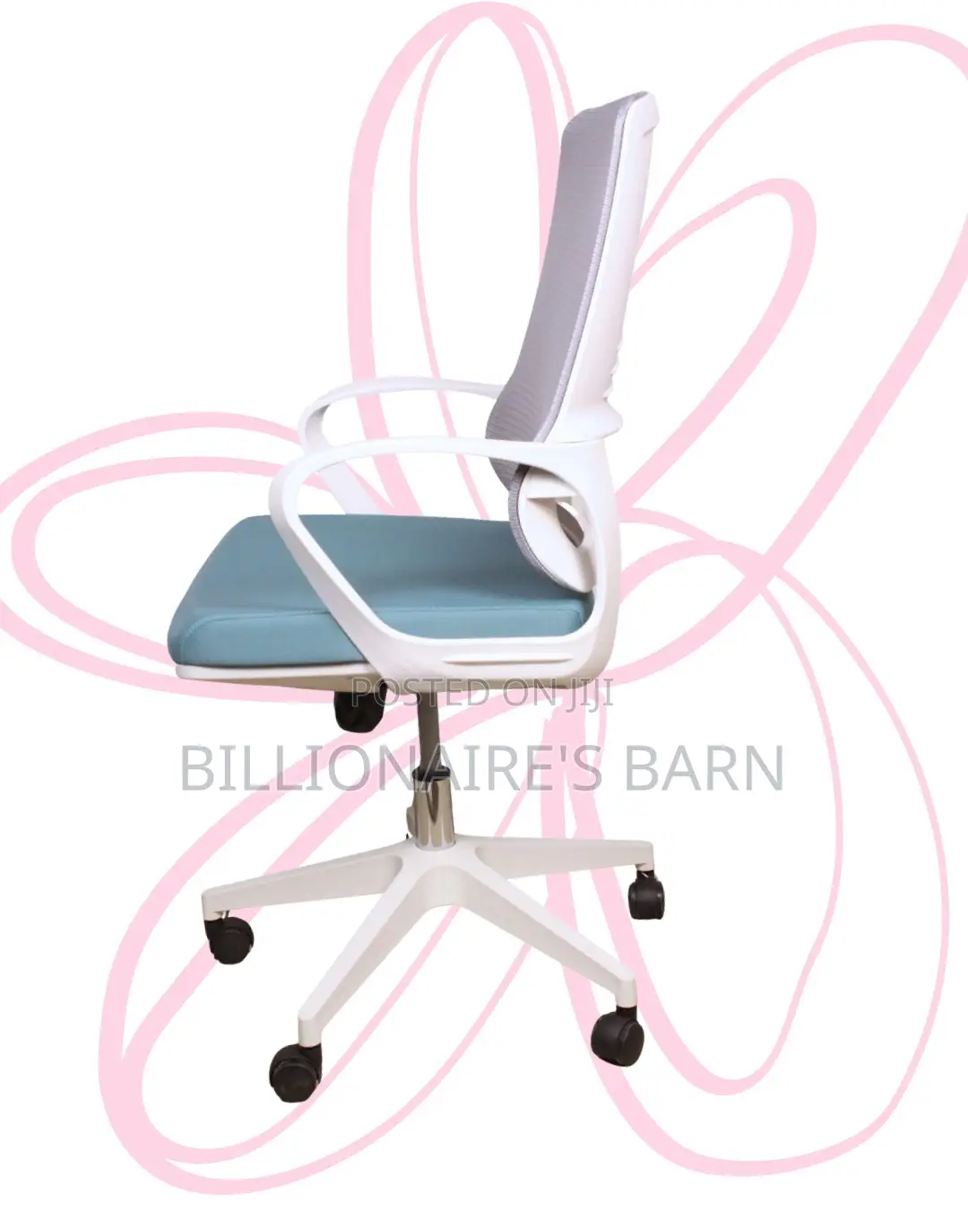 Orthopedic White Ergonomic Mesh Office Chair | High-density Foam Seat