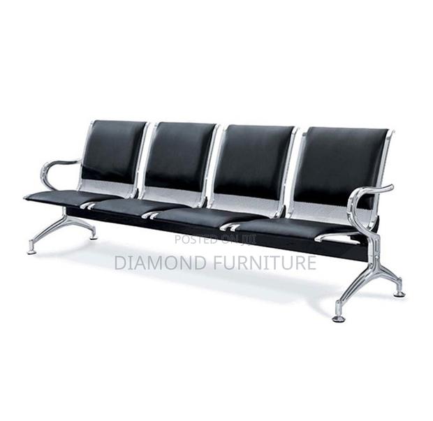 4-Link Heavy Duty Padded Office Waiting Bench Seat - thumbnail 3