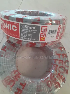 Copper Wiring Cable 1.5mm Twin With Earth 90 Meters Roll, Tronic