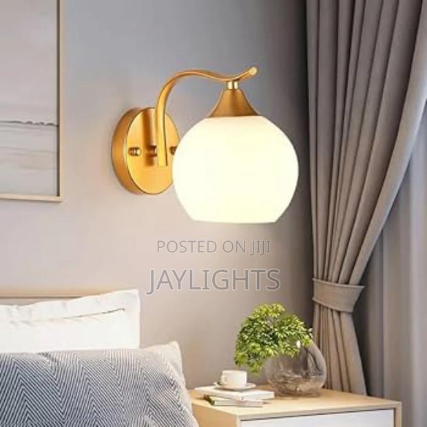 Comely Indoor Wall Lamp E27 Sconce Lights Glass Lampshade
