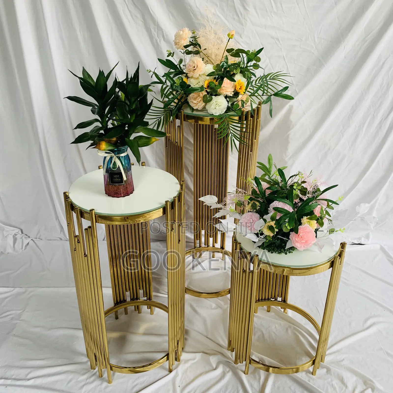 Home Table Set; Modern Home Accent Flower Holder Table Set