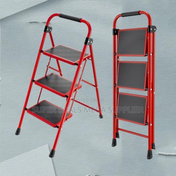 Kitchen 3 Step Folding Ladder | Anti-Slip Pedals, Easy to Carry