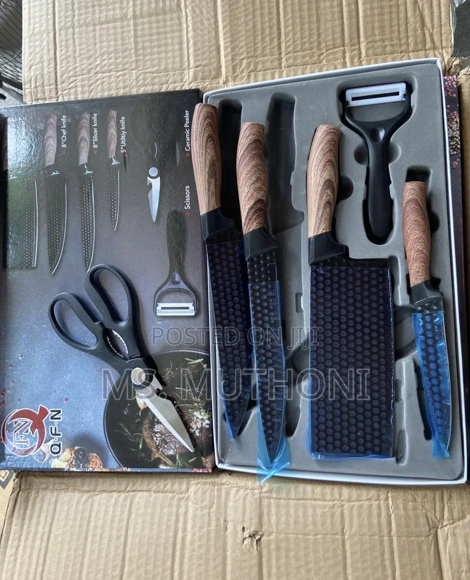 6 PCS Set Kitchen Knives Sets Stainless Steel Swiss Knife Sets