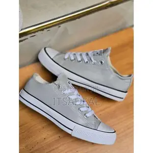 Gray Leather Converse All Star Sneakers