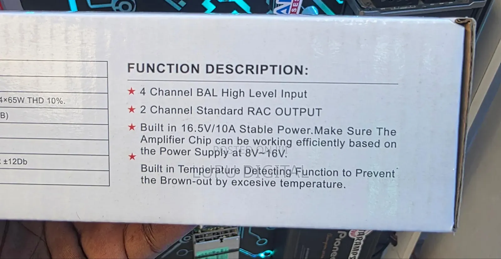 Kuerl 4 Channel Car Amplifier 45w×4 Android DSP Audio Power Amp