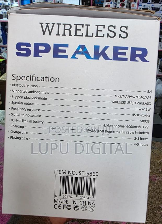 Caston St-5860 Solar Wireless Bluetooth Speaker 30w - thumbnail 5