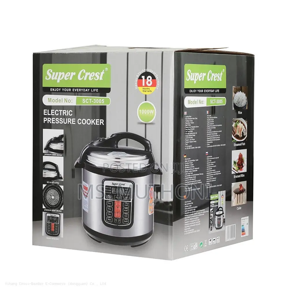 New European Regulation Home 12l Electric Pressure Cooker