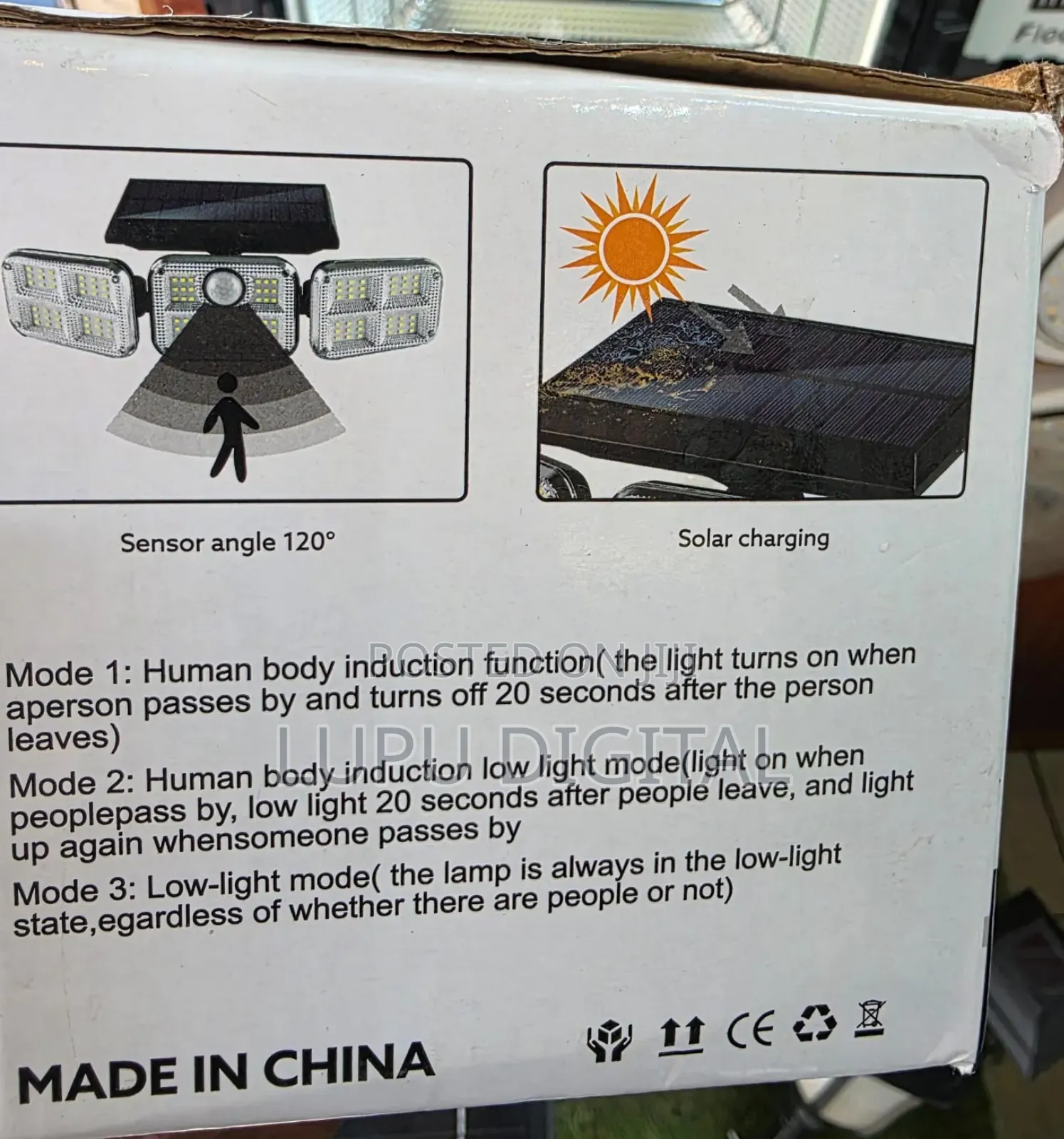 Solar Sensor Light 120 Led Motion Sensor Security Lamp With 3 Lighting