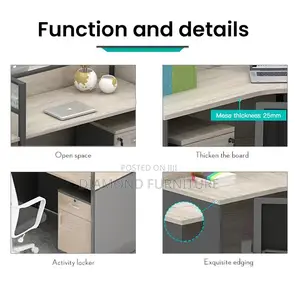 6-Way Modern Modular Executive Office Workstation