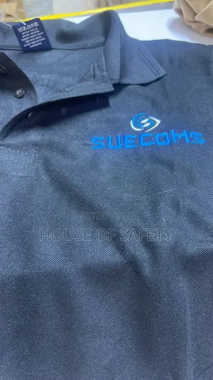 Black Branded Polo Tshirt in Plain Black