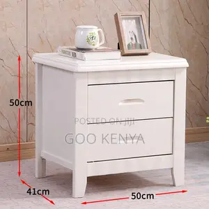 Home Cabinet; Modern Mahogany 2-Drawer Bedside Organizing Cabinet