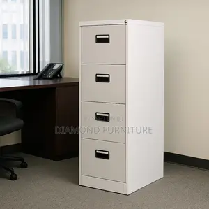 4-Drawer Lockable Metallic Office Filing Cabinet