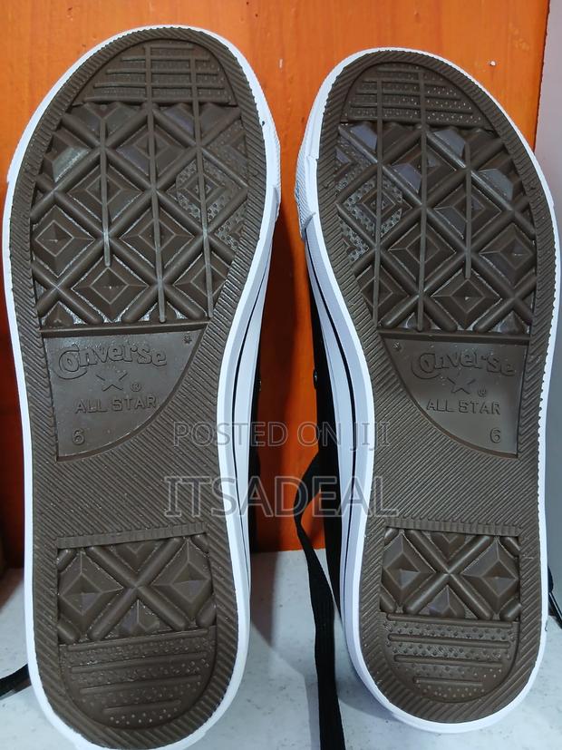 Black and White Leather Converse All Star Sneakers - thumbnail 4