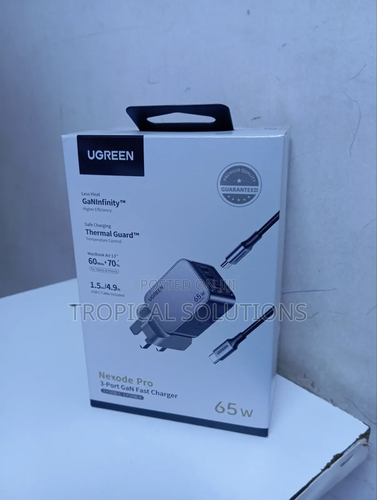Ugreen Nexode Pro 65w 3-Port Gan Fast Charger 100w Cable X755