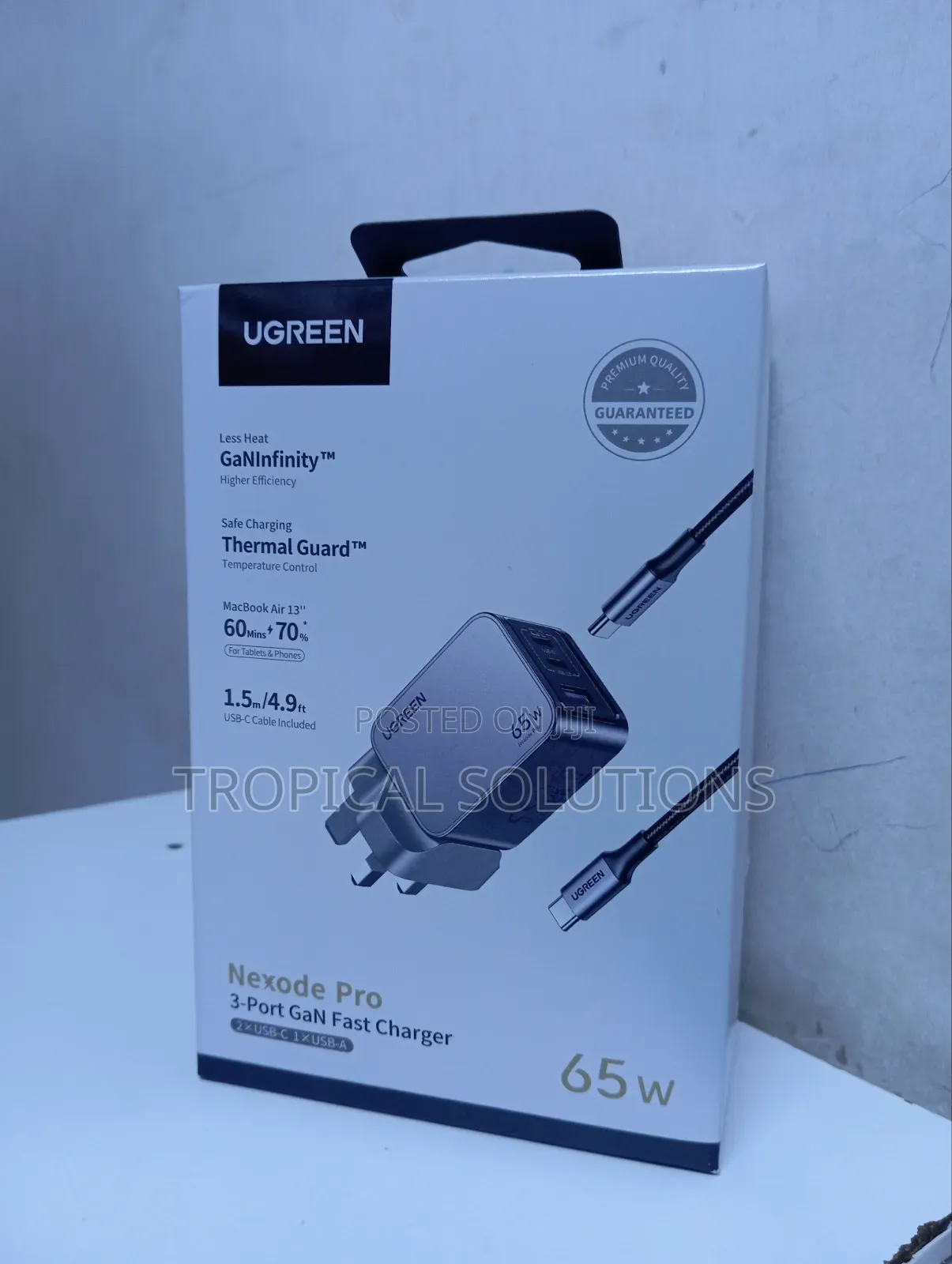 Ugreen Nexode Pro 65w 3-Port Gan Fast Charger 100w Cable X755