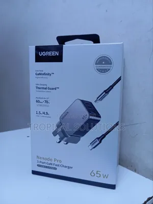 Ugreen Nexode Pro 65w 3-Port Gan Fast Charger 100w Cable X755