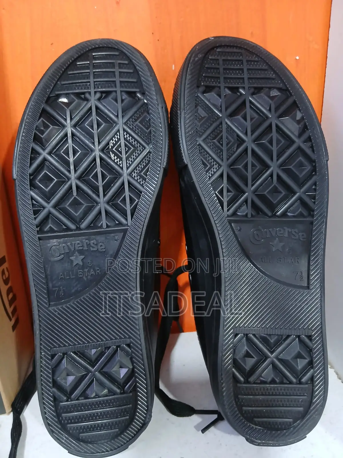 Black Leather Converse All Star Sneakers