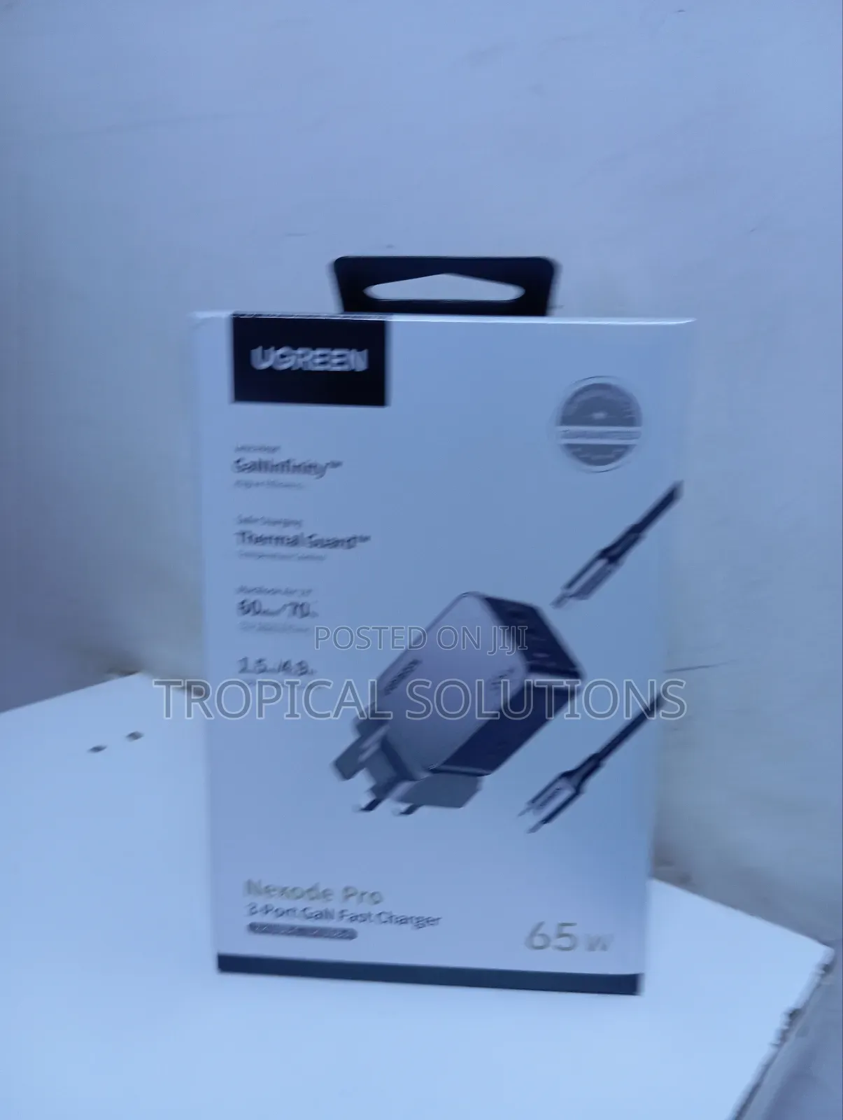 Ugreen Charger Nexode 65w 3-Port Gan Fast Charger Uk Available