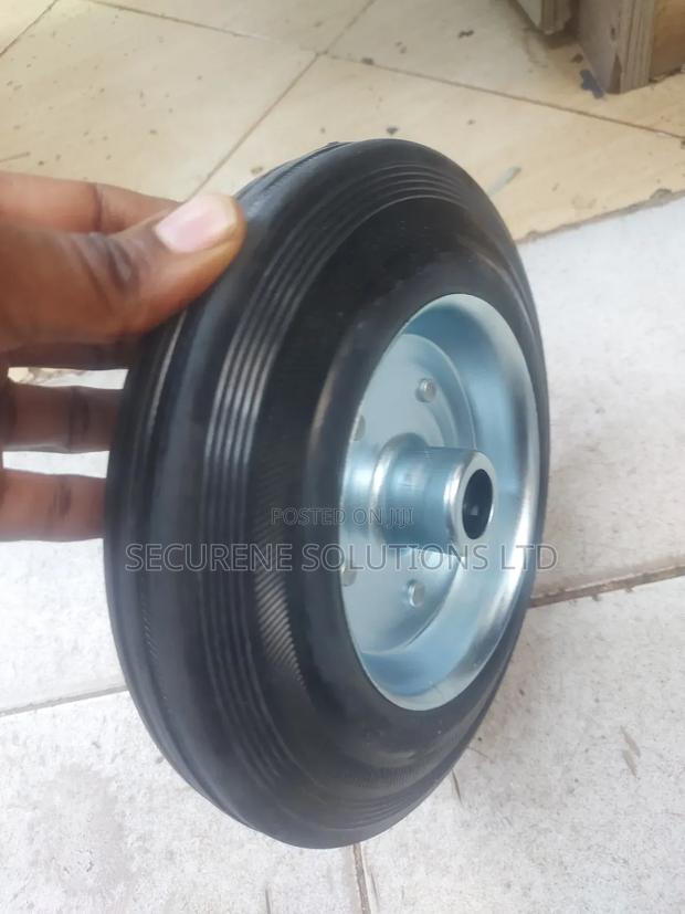 8" Solid Rubber Wheel/Caster Wheel - thumbnail 2