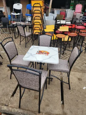 Restaurant And Bar Low Chairs And Table Set
