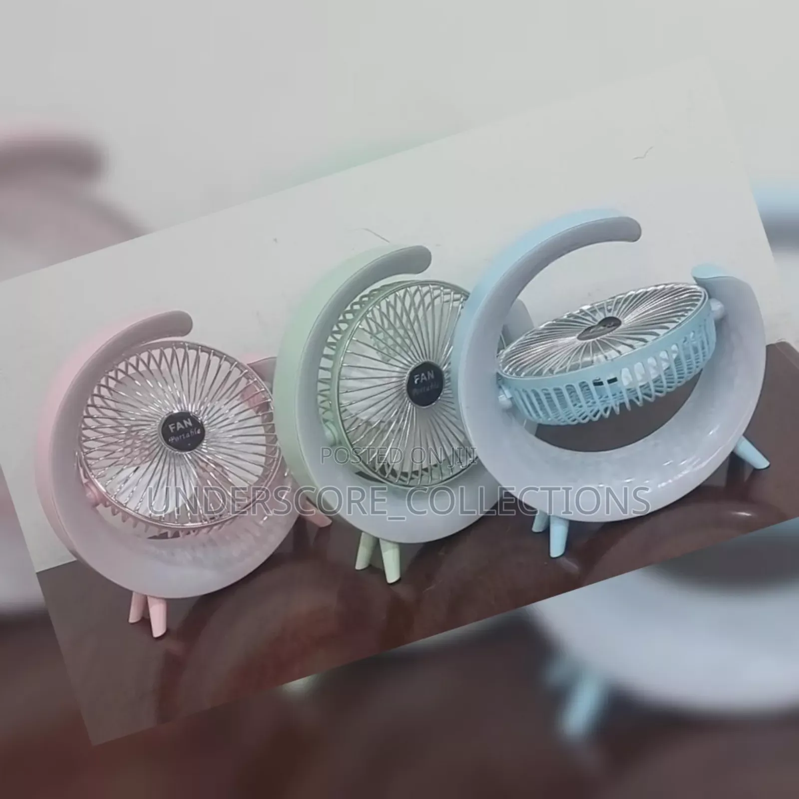Rechargeable Colourful Desktop Fan Light (5 Colour Modes)